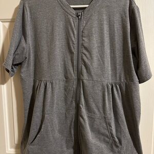 Post Mastectomy Gray Women's Zip-up